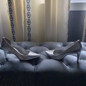 Authentic Michael Kors silver heels